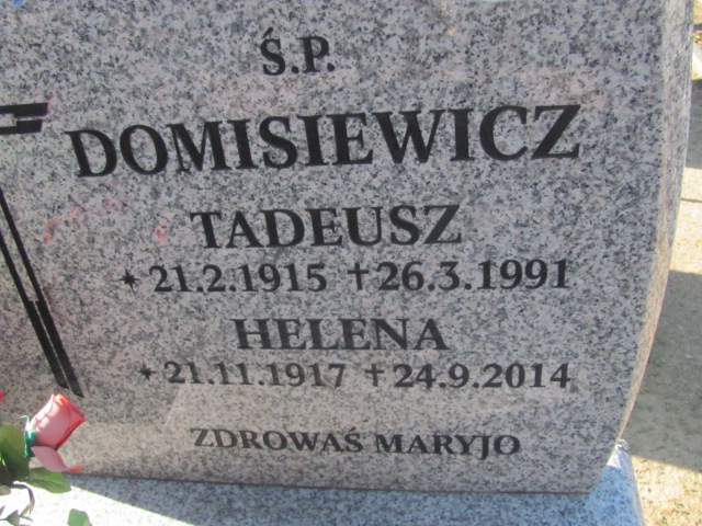 Helena Domisiewicz 1917 Gniezno Bierzglinek - Grobonet - Wyszukiwarka osób pochowanych