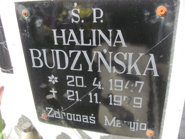 Halina Budzyńska 1947 Gniezno Bierzglinek - Grobonet - Wyszukiwarka osób pochowanych