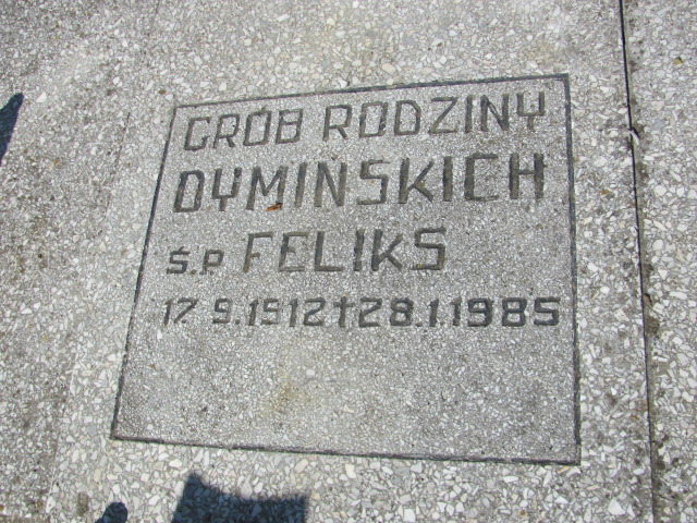 Feliks Dymiński 1912 Gniezno Bierzglinek - Grobonet - Wyszukiwarka osób pochowanych