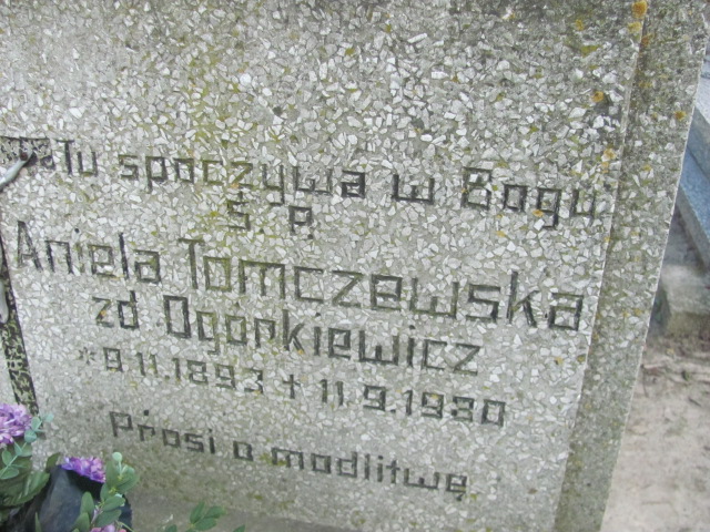 Aniela Tomczewska 1893 Gniezno Bierzglinek - Grobonet - Wyszukiwarka osób pochowanych