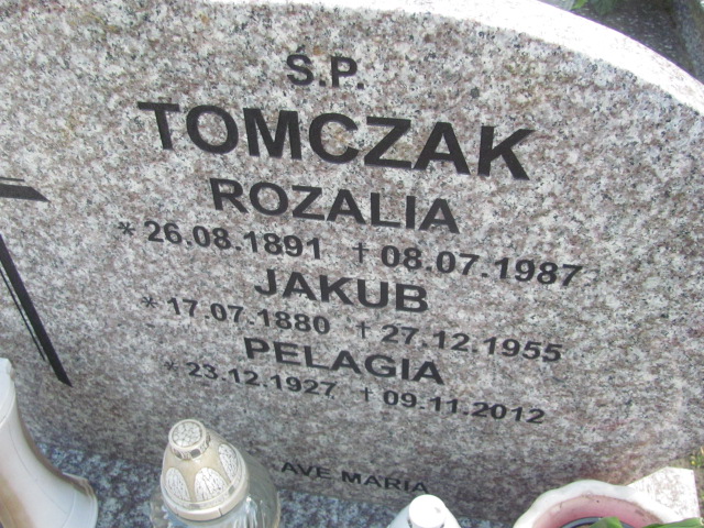 Pelagia Tomczak 1927 Gniezno Bierzglinek - Grobonet - Wyszukiwarka osób pochowanych