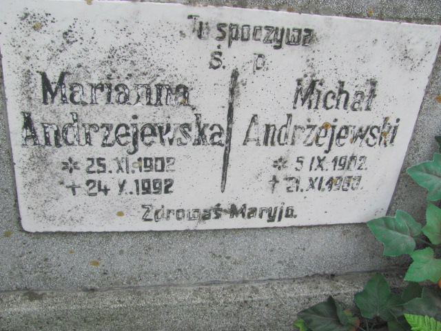 Michał Andrzejewski 1902 Gniezno Bierzglinek - Grobonet - Wyszukiwarka osób pochowanych