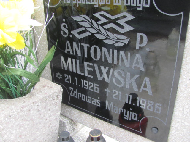 Antonina Milewska 1926 Gniezno Bierzglinek - Grobonet - Wyszukiwarka osób pochowanych